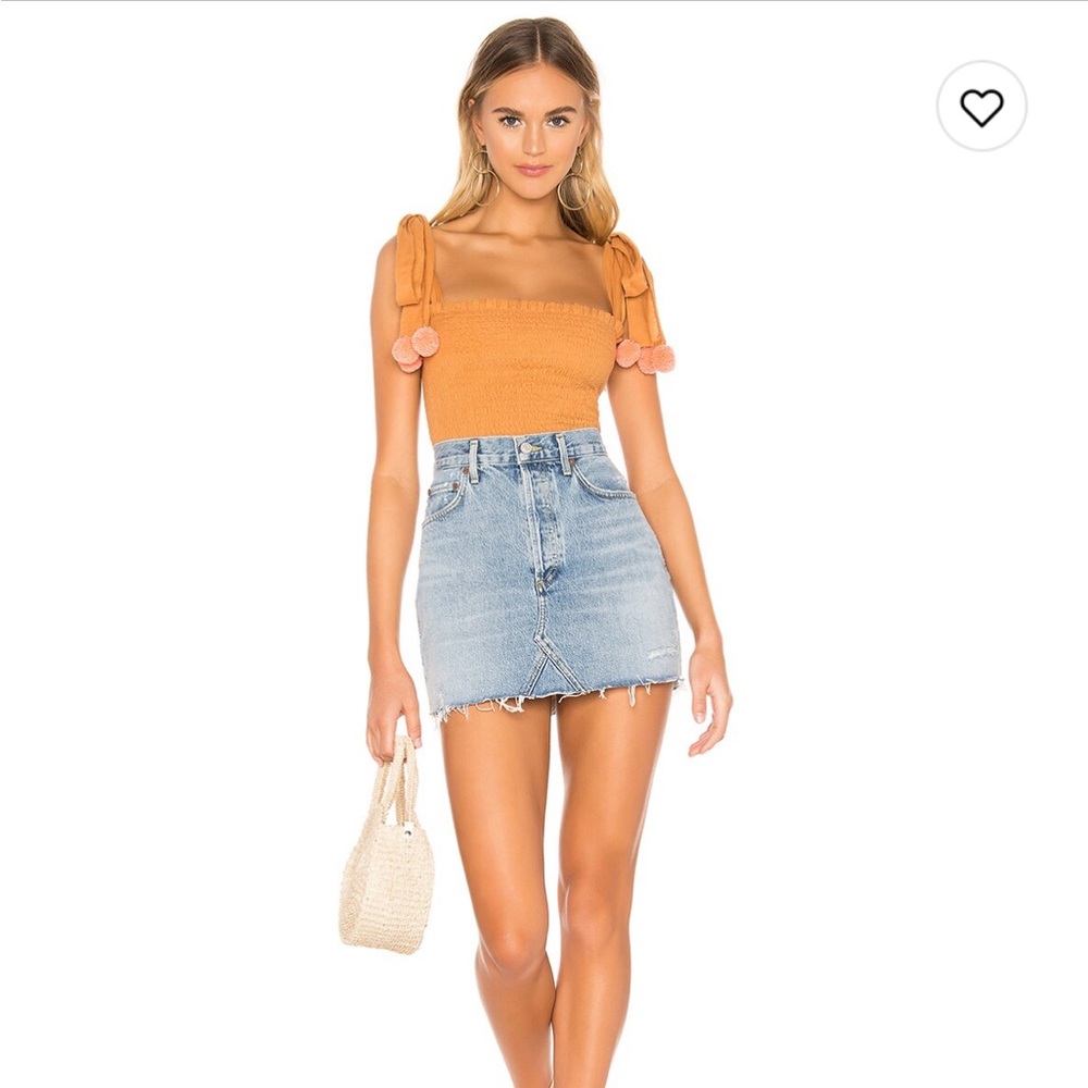 Mathilda Top Cinnamon & Flamingo color